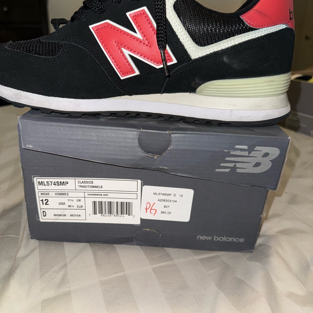 New Balance Black and Pink Athletic Shoes